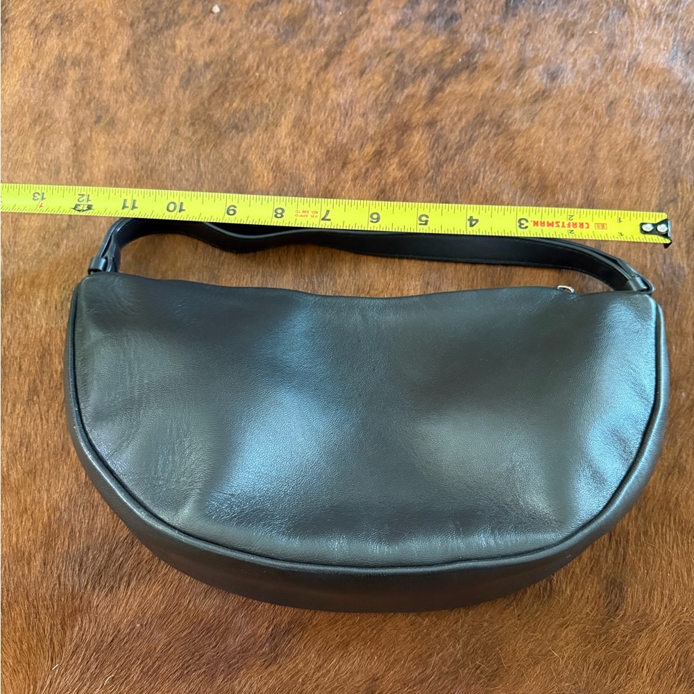 Massimo Dutti Dark Brown Leather Shoulder Bag - Picture 3 of 7